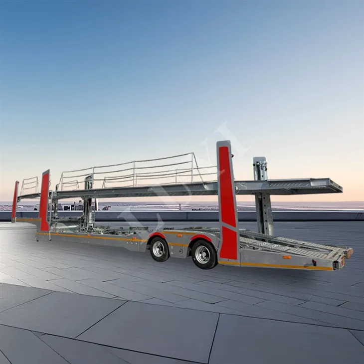 2 eje de galvanización de ejes que transporta 8 semi de transporte de automóviles