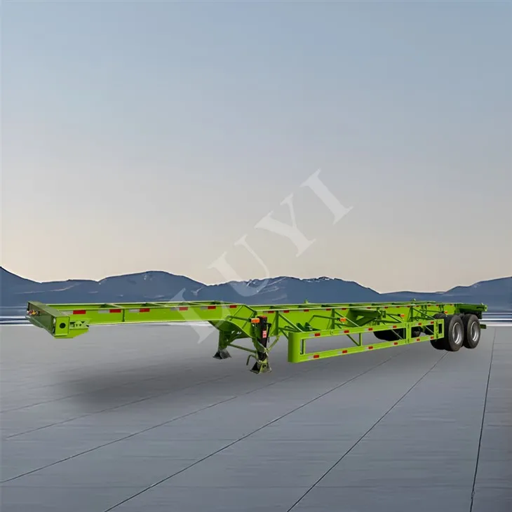 Contenedor de carga de 2 eje de carga 20/40 toneleras esqueléticas Semi