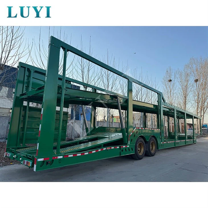 Semirremolque de 2-ejes para transportar 8 coches