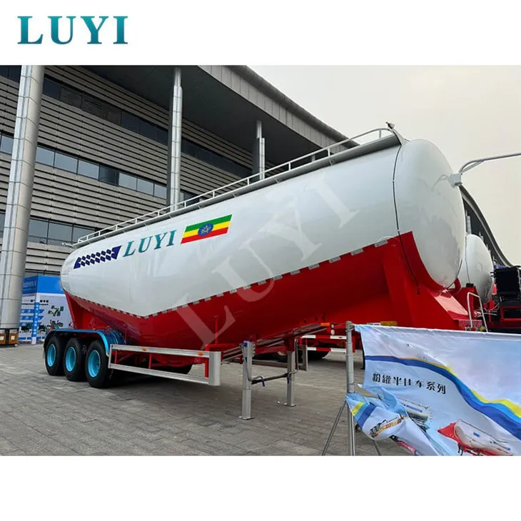 Semirremolque con tanque de polvo personalizado de 3-ejes de 57 metros cúbicos