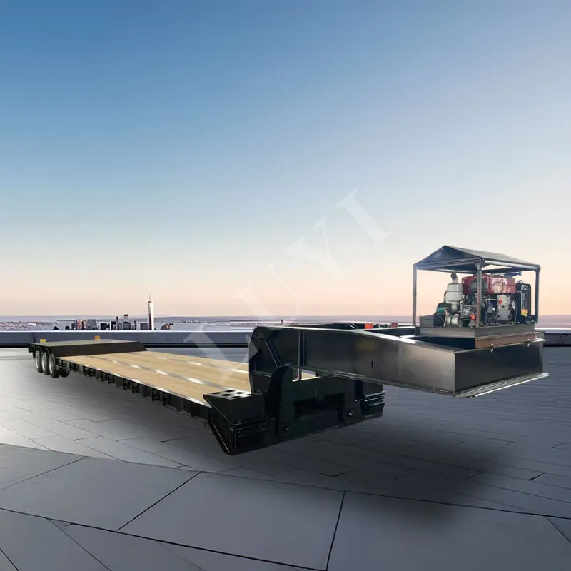 Semirremolque Lowboy con cuello de cisne desmontable de 3-ejes