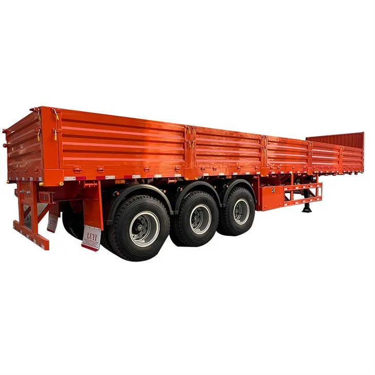 Semirremolque de camión con pared lateral de carga y remolque con valla de 3 ejes