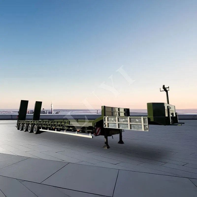 Semirremolque Lowboy con cuello de cisne y 60 toneladas de 4-ejes