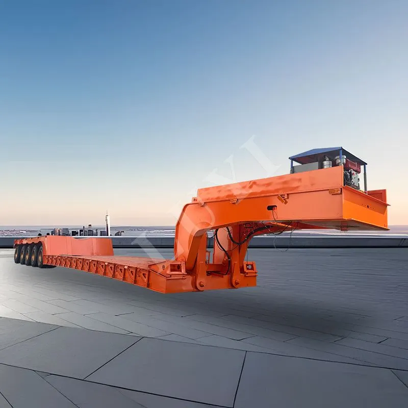 Semirremolque Lowboy con cuello de cisne desmontable de 5-ejes