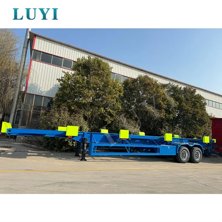 Semirremolque esquelético para transporte de contenedores en muelle de 60-ton