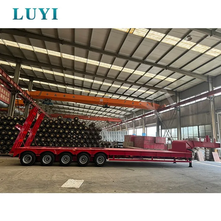 Semirremolque plano bajo con cuello de cisne y diez-ejes de cinco-alambres