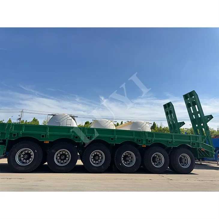 Contenedor de camión remolque de plataforma plana de alta calidad de 6 ejes